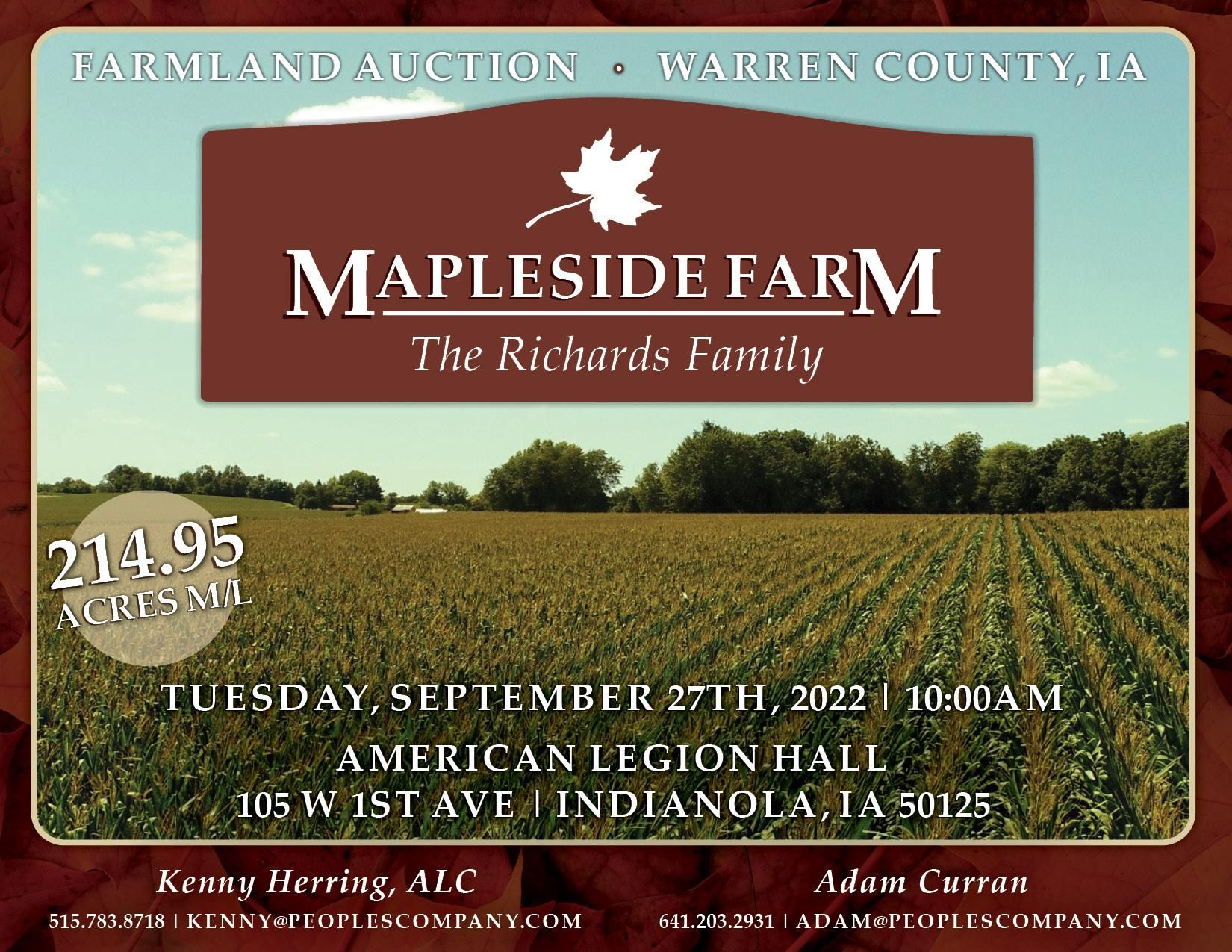 Hartford, Warren County, IA Farms and Ranches, Recreational Property for auction Property ID