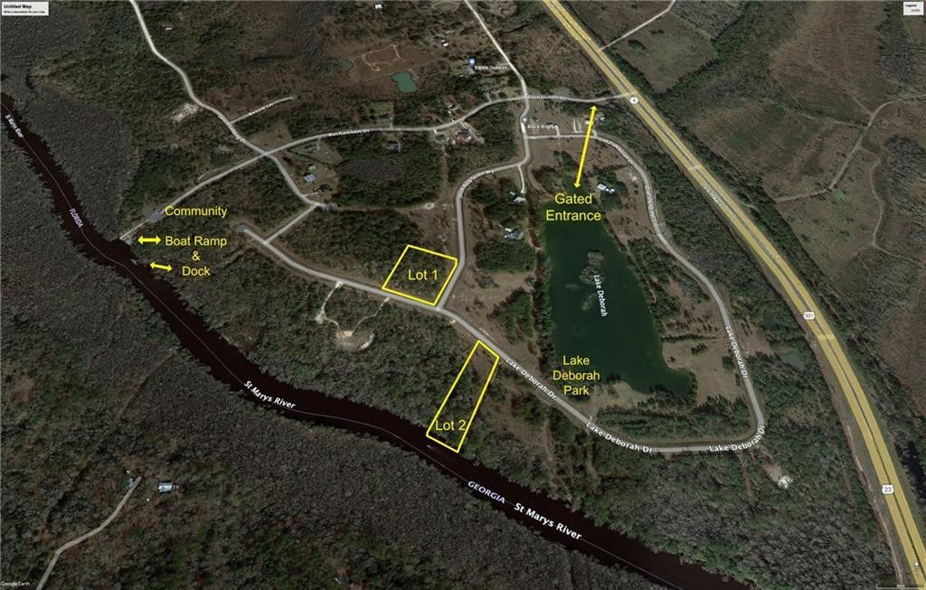 Folkston, Charlton County, GA Undeveloped Land, Lakefront Property