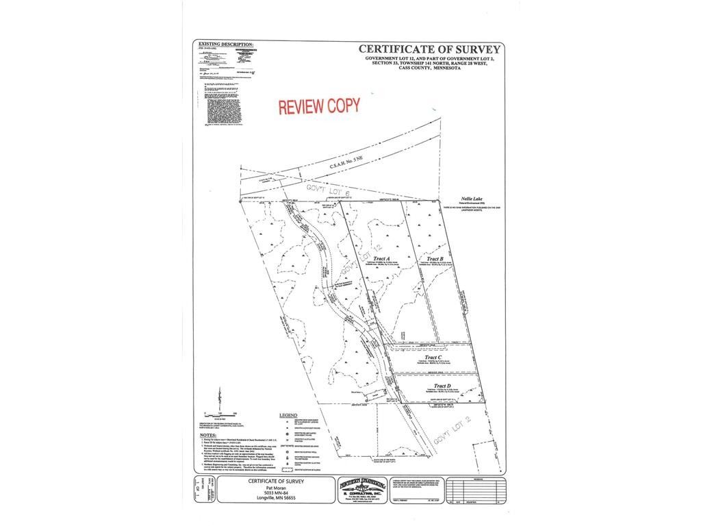 Longville, Cass County, MN Undeveloped Land, Lakefront Property