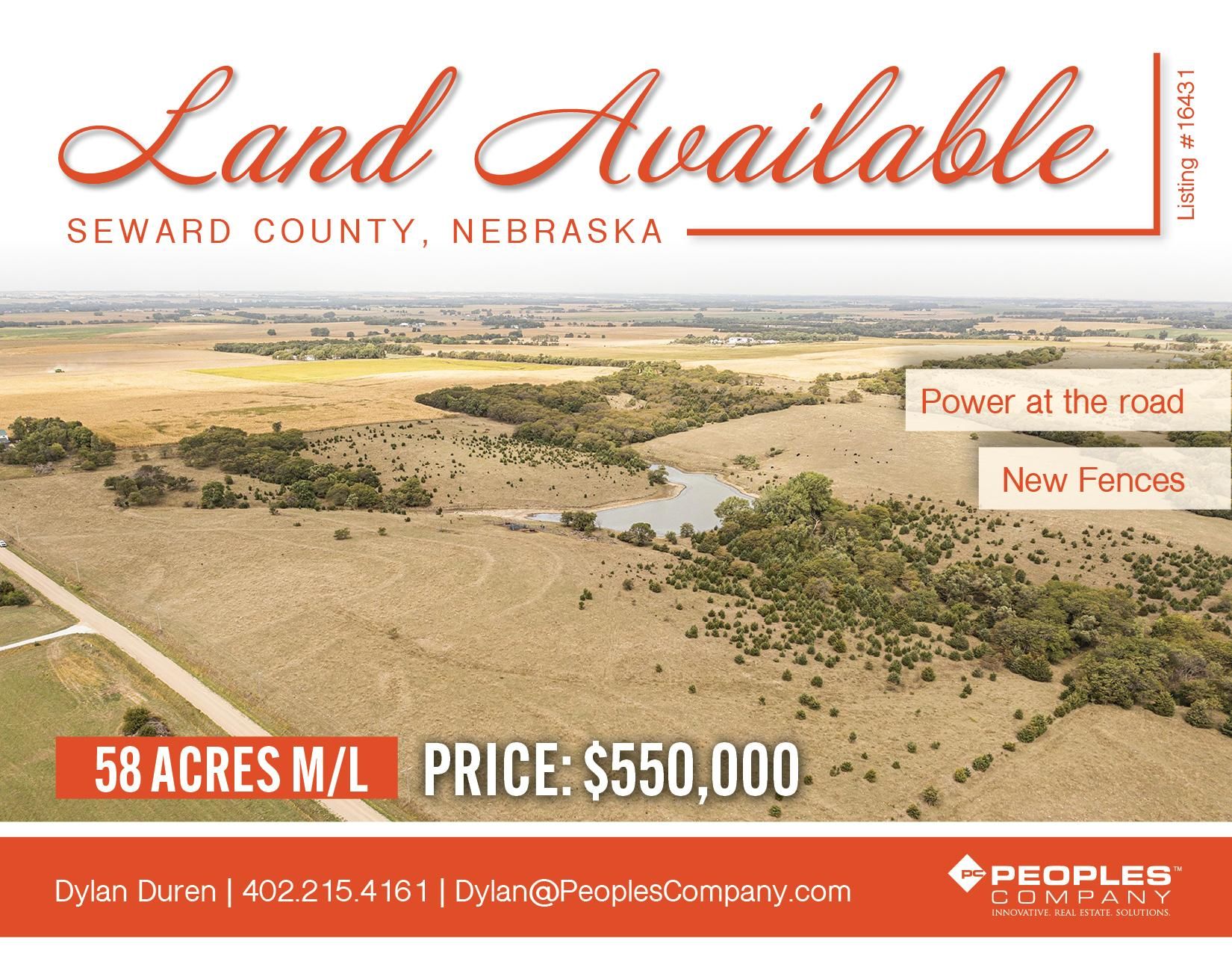 Pleasant Dale, Seward County, NE Recreational Property, Timberland