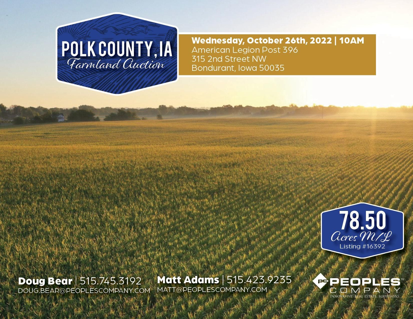 Bondurant, Polk County, IA Farms and Ranches, Undeveloped Land for