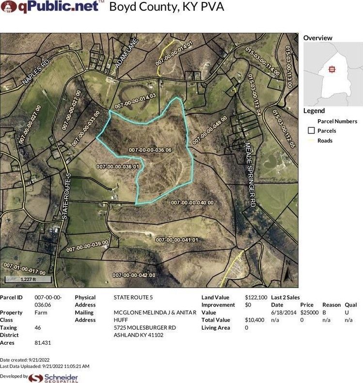 Ashland, Boyd County, KY Farms and Ranches for sale Property ID