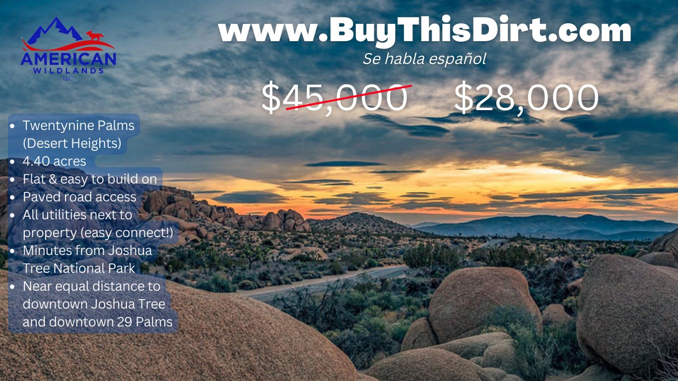 Twentynine Palms, San Bernardino County, CA Undeveloped Land