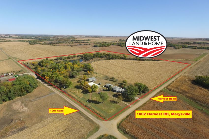Marysville, Marshall County, KS Farms and Ranches, House for auction