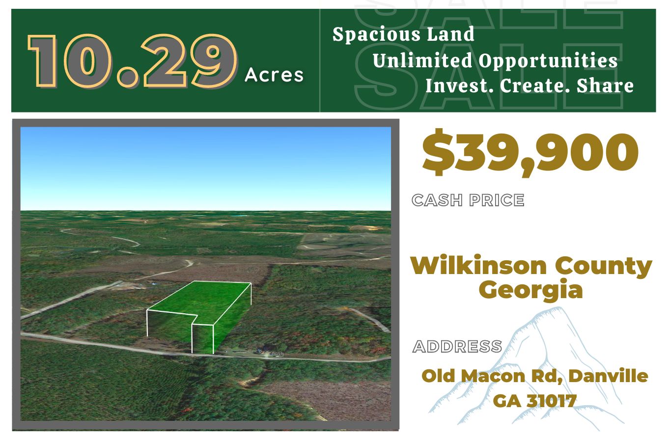 Danville, Wilkinson County, GA Recreational Property, Undeveloped Land for sale Property ID
