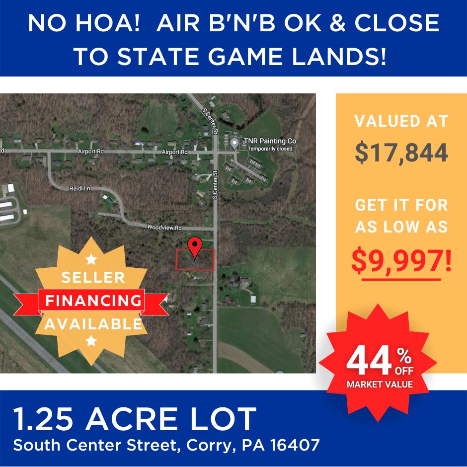 Corry, Erie County, PA Recreational Property, Undeveloped Land