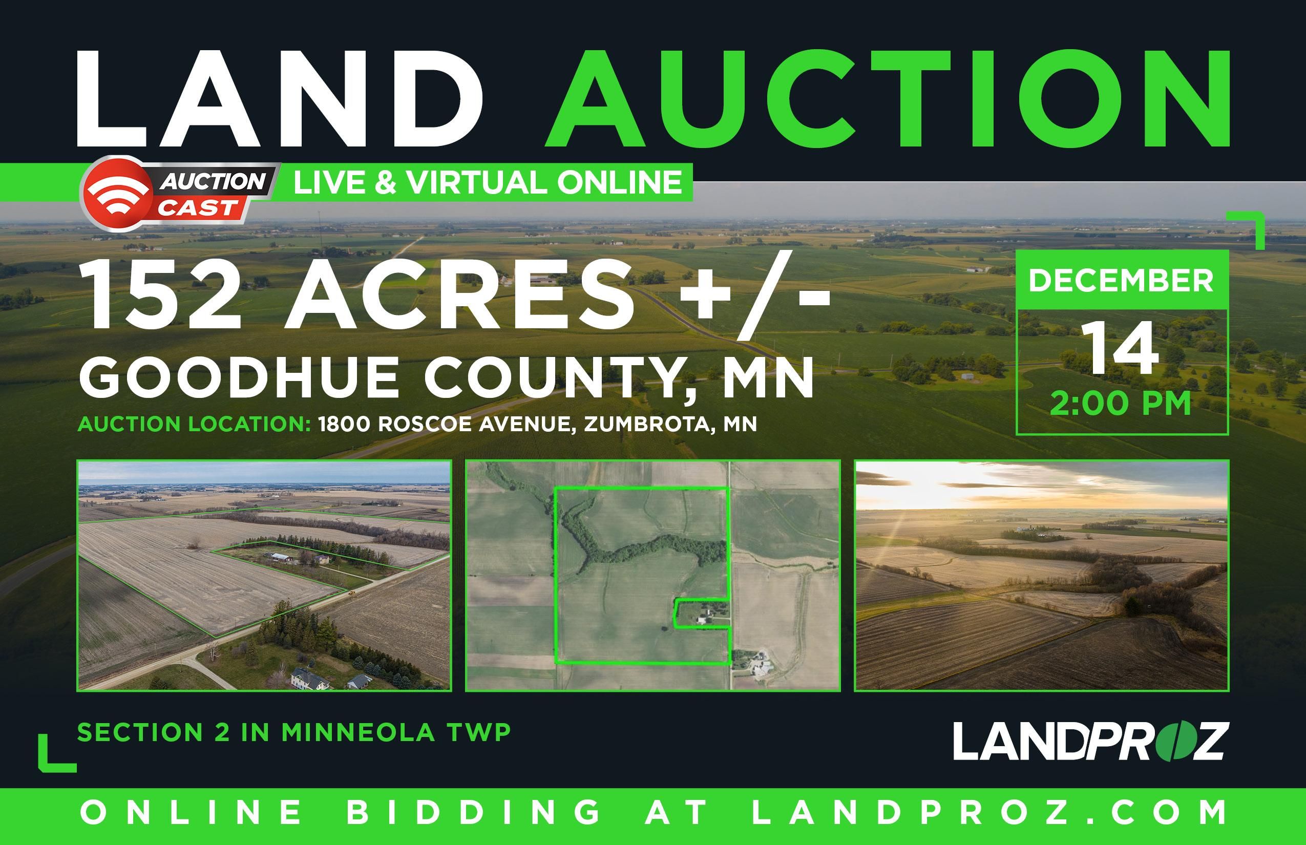 Zumbrota, Goodhue County, MN Farms and Ranches for auction Property ID