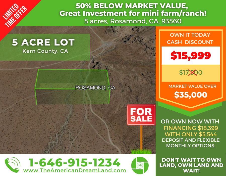 Rosamond, Kern County, CA Farms and Ranches, Recreational Property