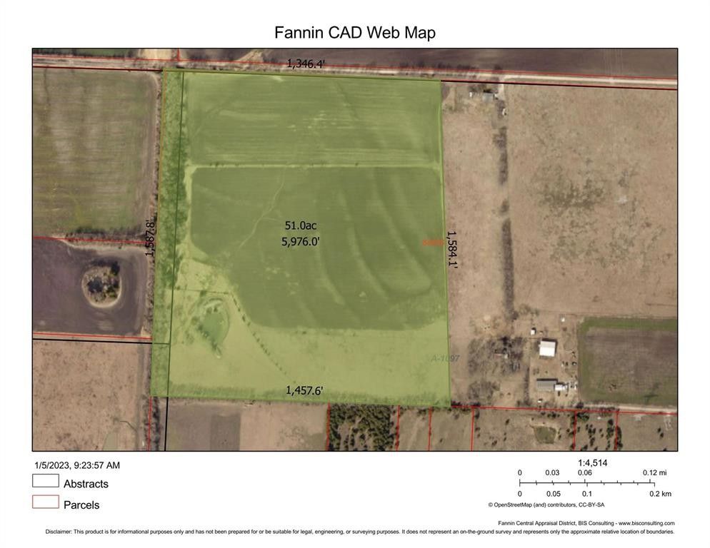 Trenton, Fannin County, TX Undeveloped Land for sale Property ID