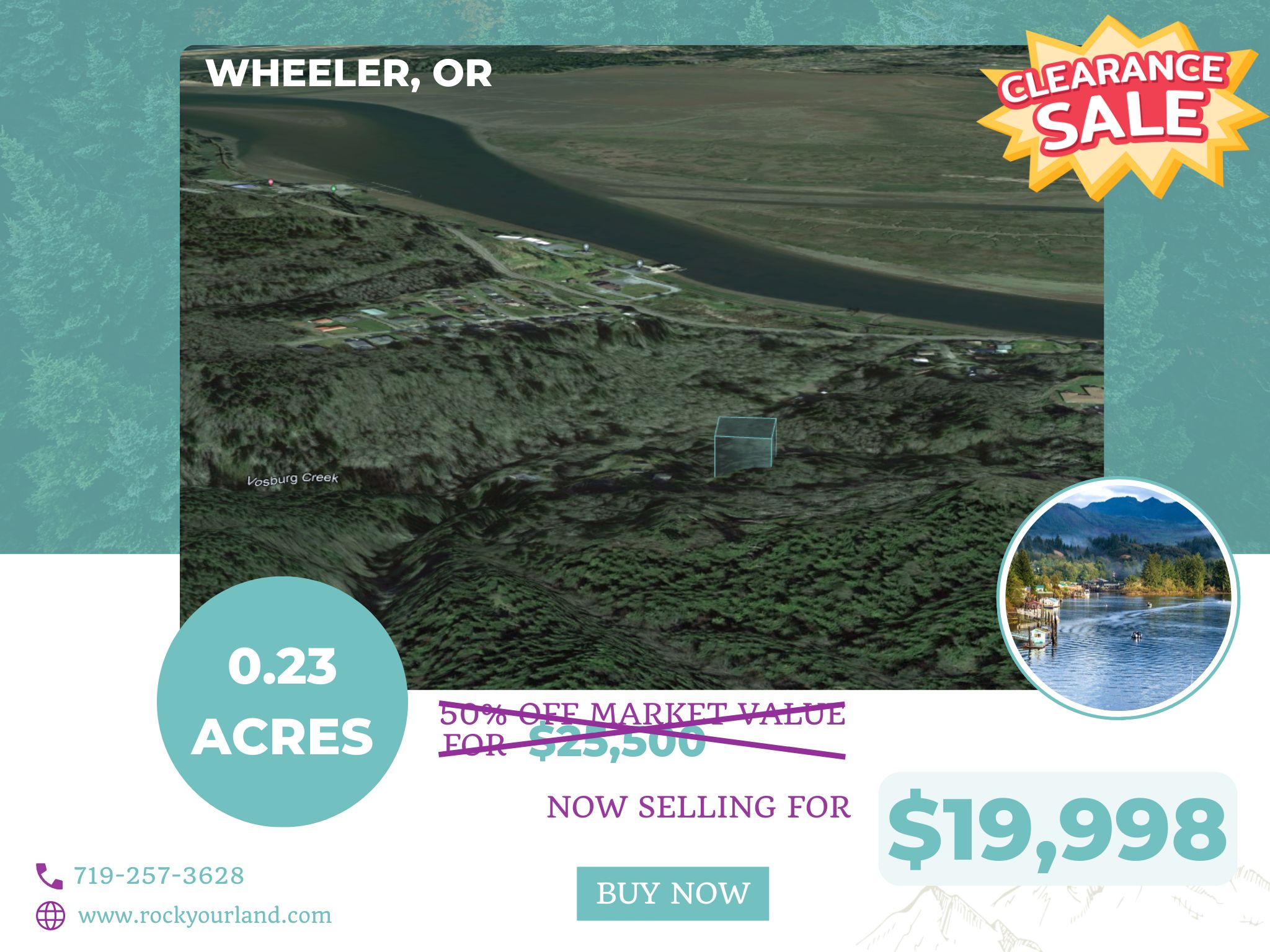 Wheeler, Tillamook County, OR Undeveloped Land, Riverfront Property