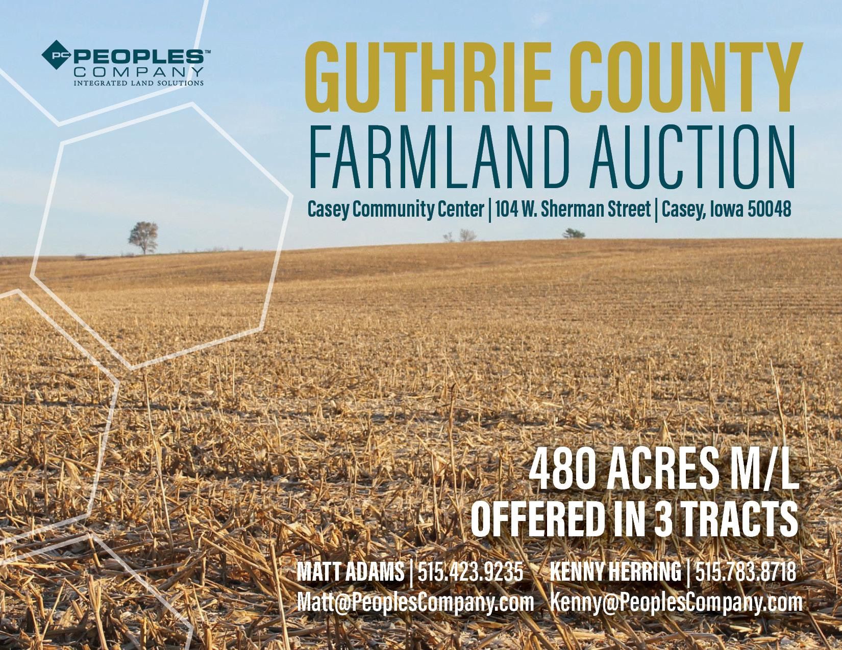 Casey, Guthrie County, IA Farms and Ranches for auction Property ID