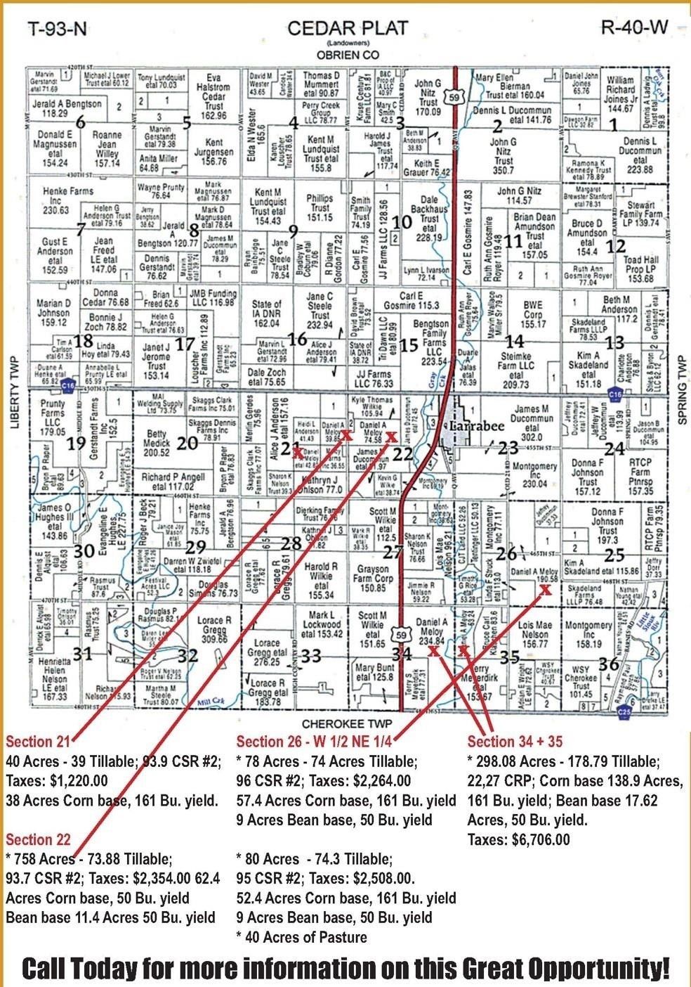 Cherokee, Cherokee County, IA Farms and Ranches for sale Property ID