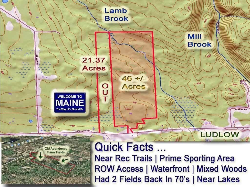 Ludlow, Aroostook County, ME Undeveloped Land, Lakefront Property