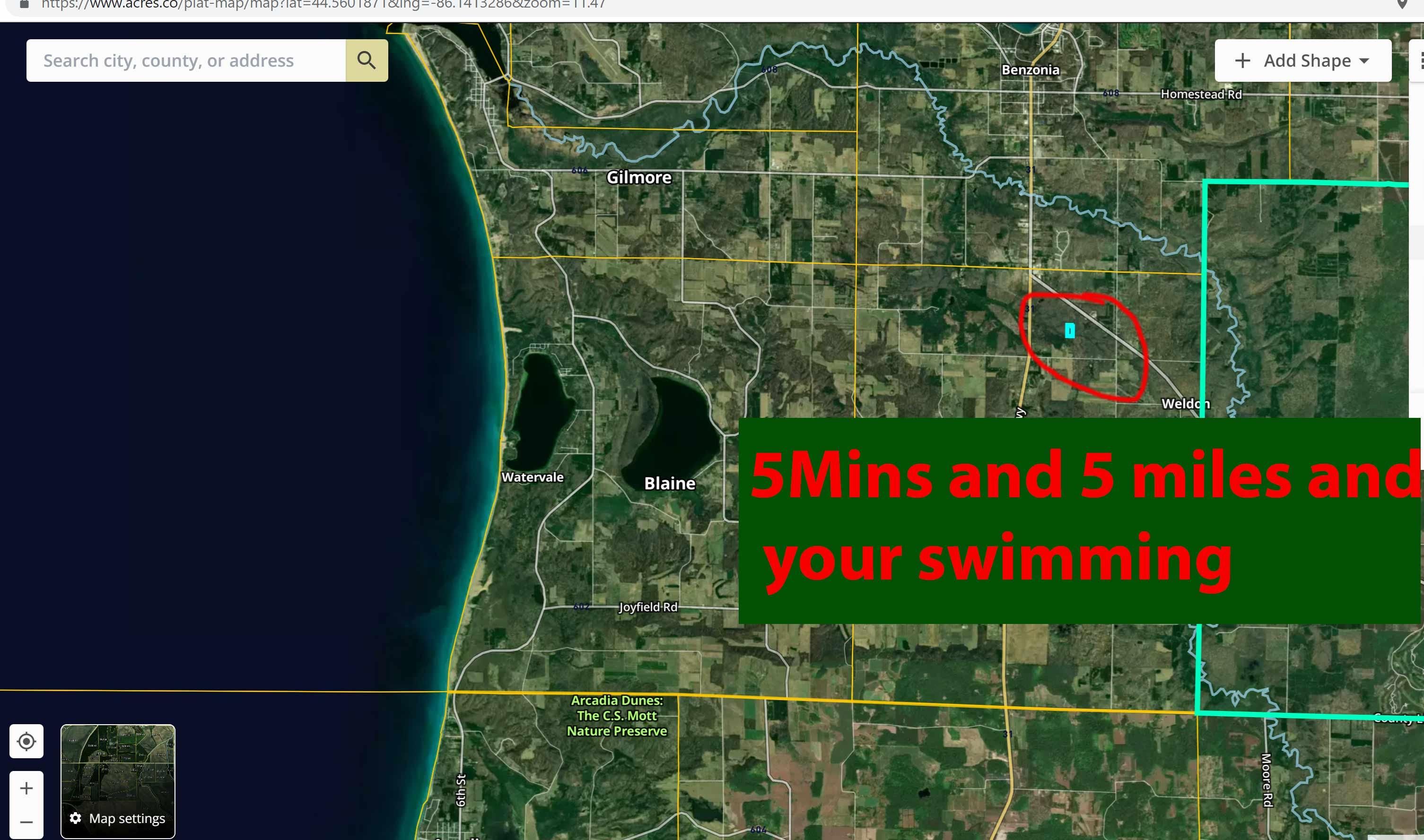 Benzonia, Benzie County, MI Recreational Property, Undeveloped Land