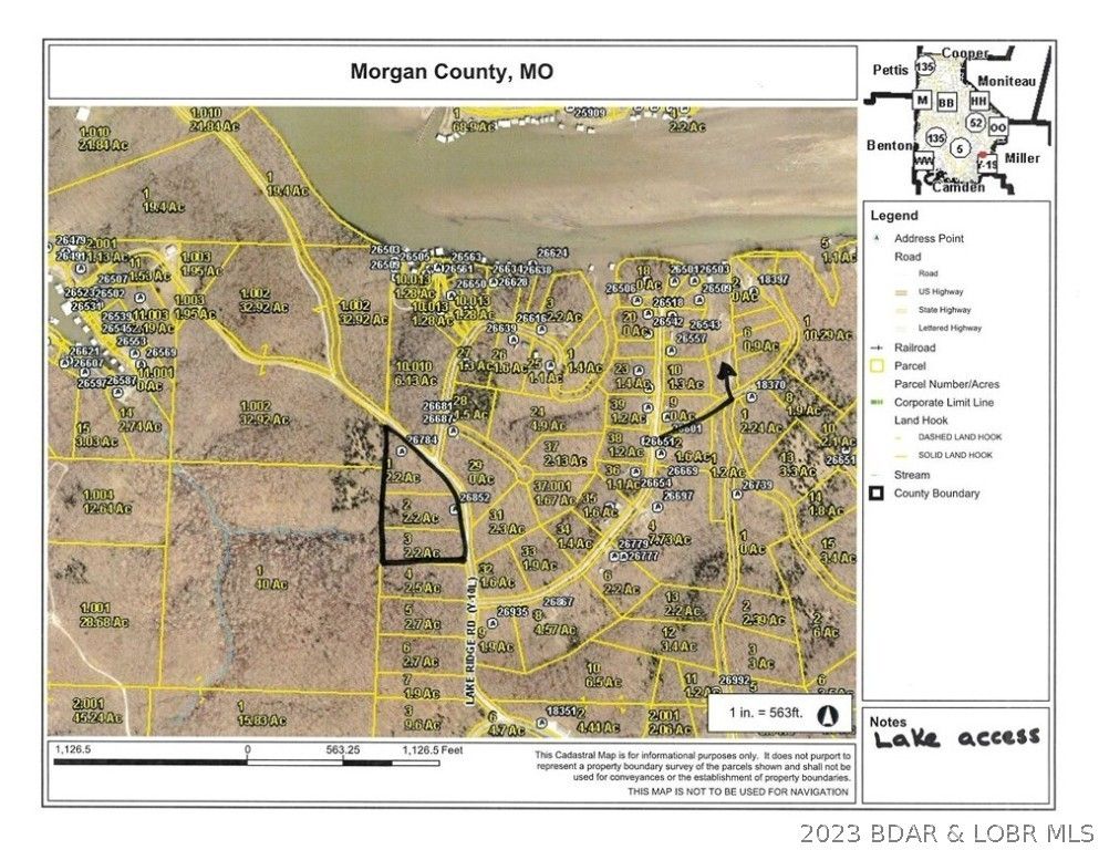 Rocky Mount, County, MO Undeveloped Land, Lakefront Property