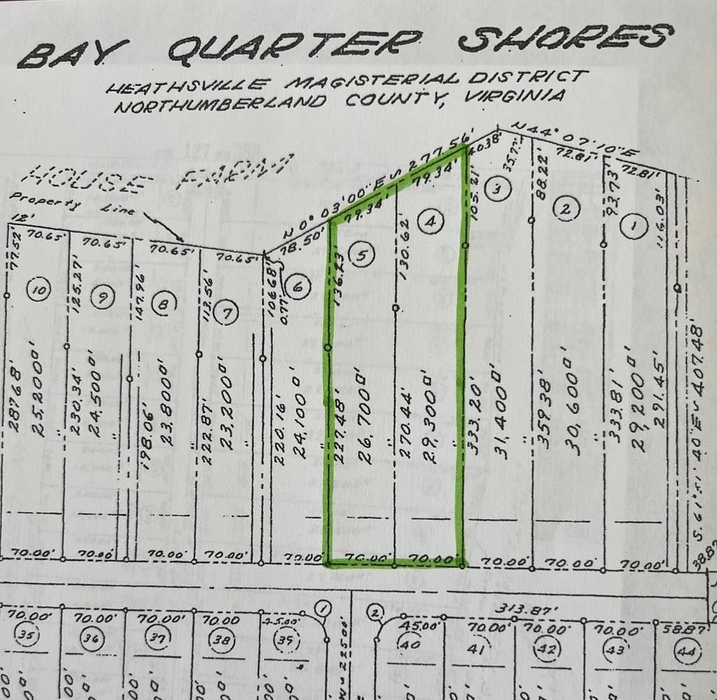 Heathsville, Northumberland County, VA Homesites for sale Property ID