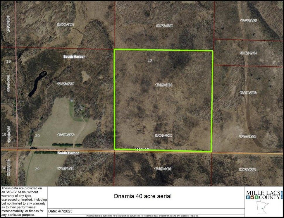 Onamia, Mille Lacs County, MN Undeveloped Land for sale Property ID