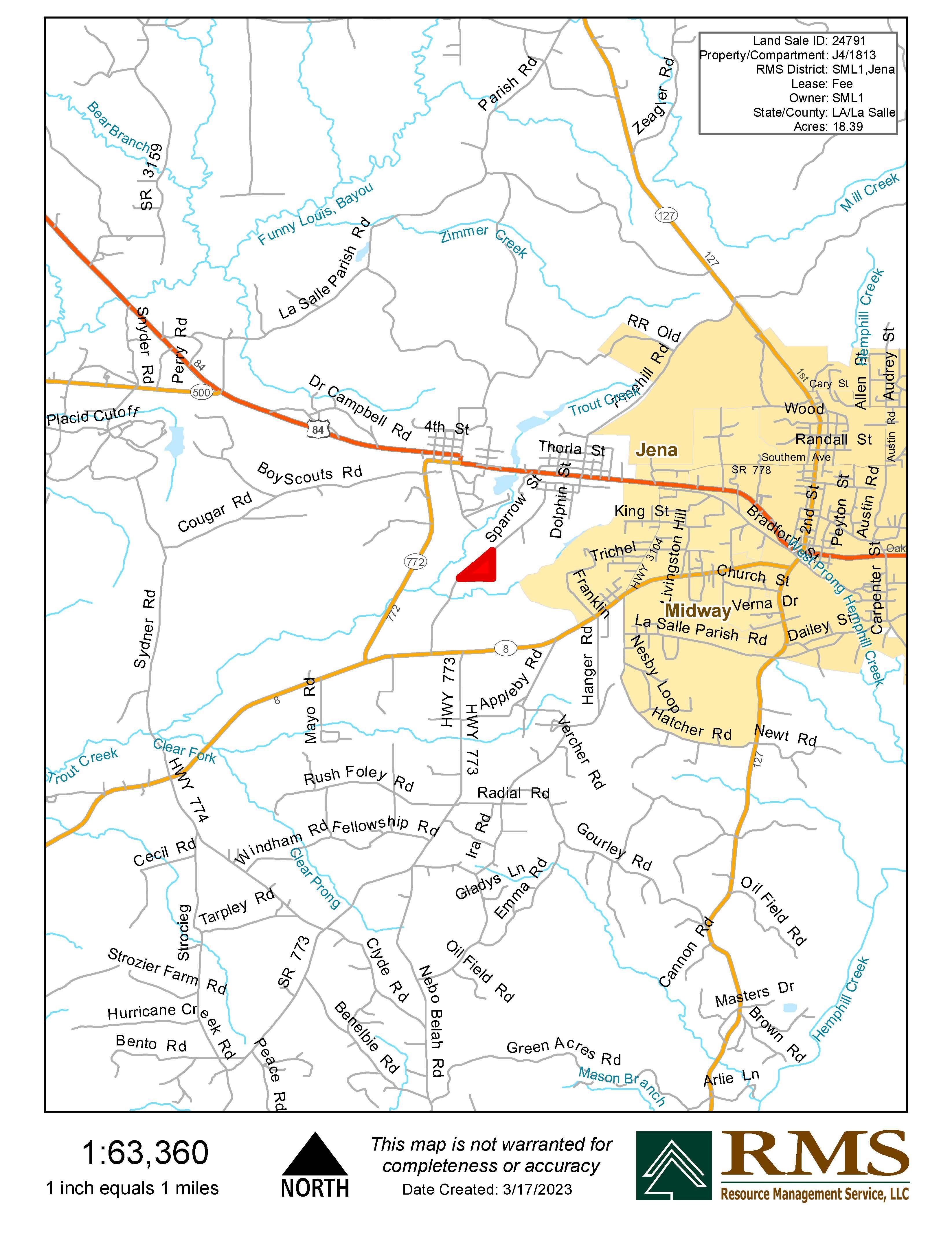 Midway, La Salle Parish, LA Timberland Property, Undeveloped Land for