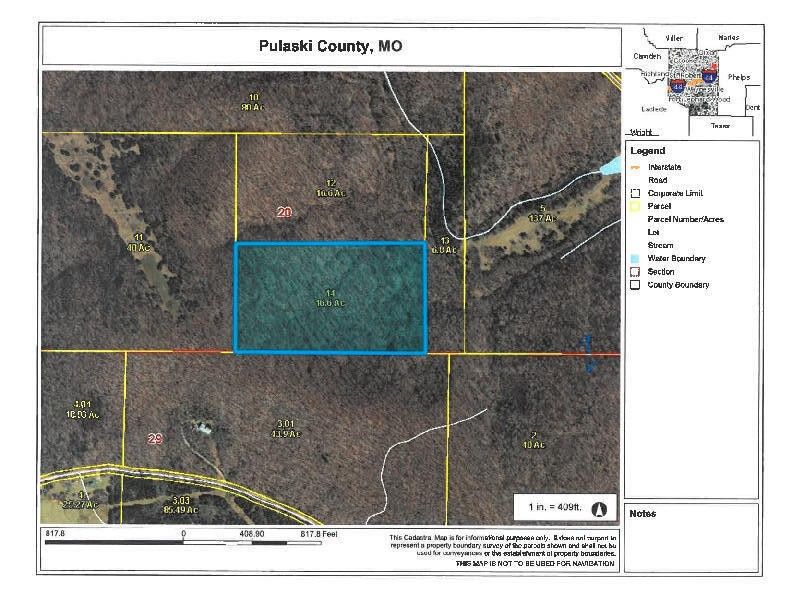 Dixon, Pulaski County, MO Undeveloped Land for sale Property ID