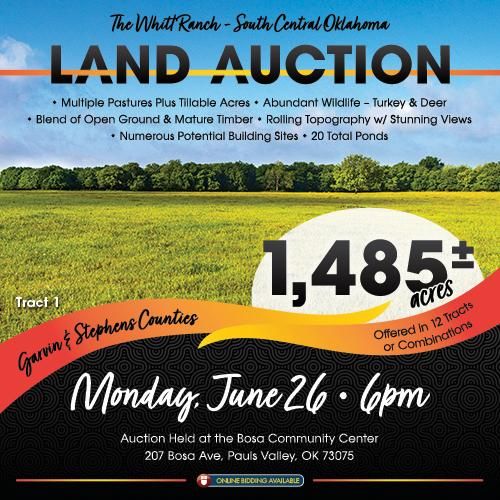 Purdy, Garvin County, OK Farms and Ranches, Undeveloped Land for auction Property ID 416480106