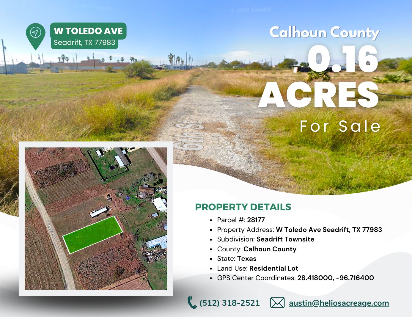 Seadrift, Calhoun County, TX Homesites for sale Property ID 416524962