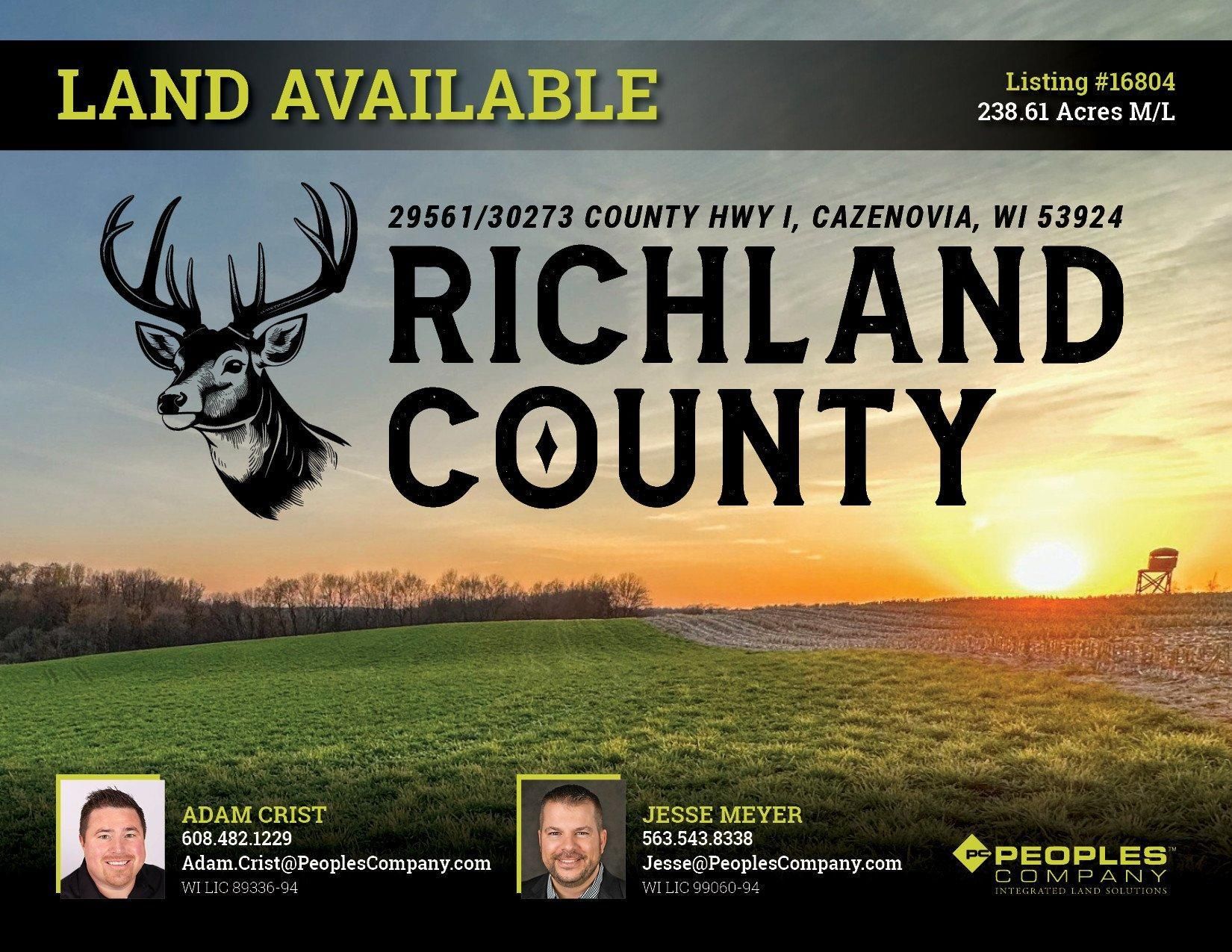 Cazenovia, Richland County, WI Farms and Ranches for sale Property ID
