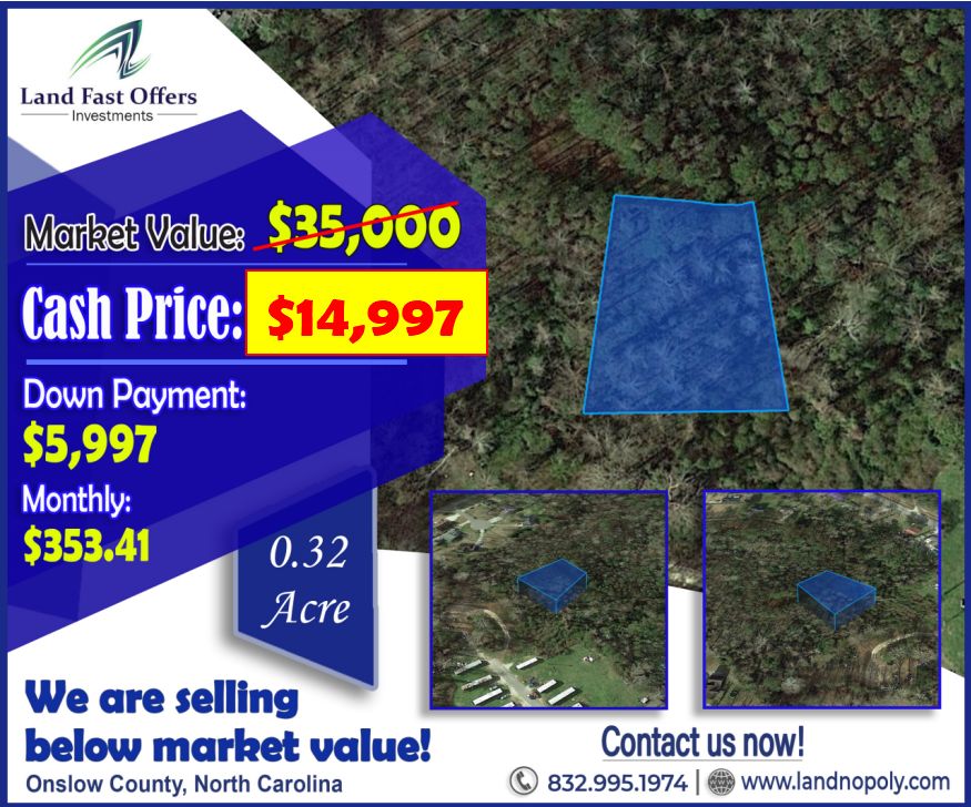 Sneads Ferry, Onslow County, NC Recreational Property, Undeveloped Land