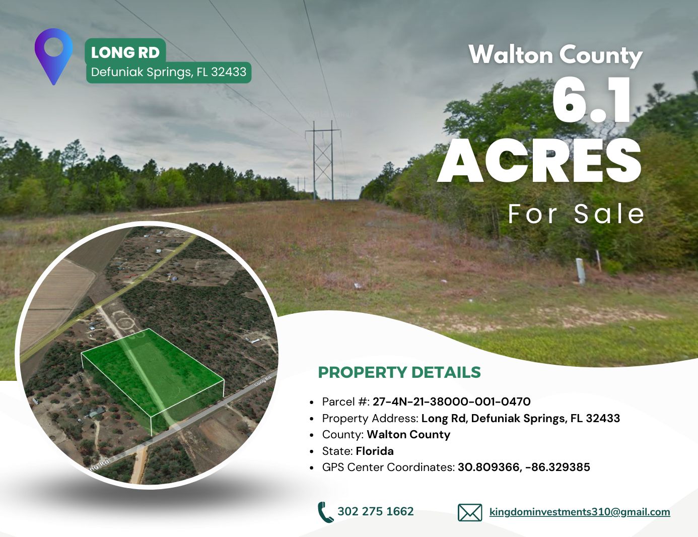 Defuniak Springs, Walton County, FL for sale Property ID 416719799