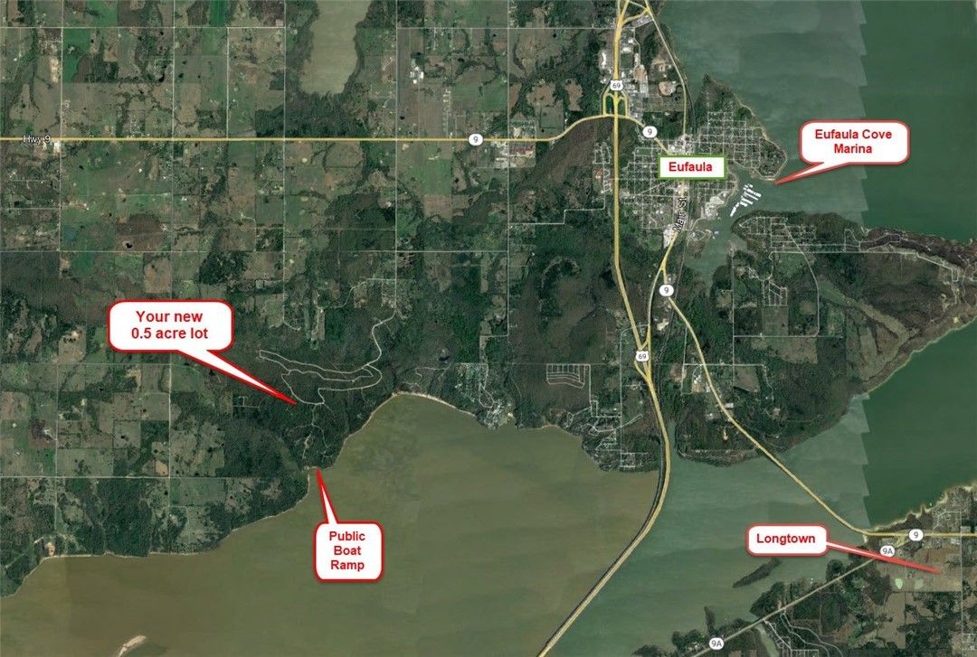 Eufaula, McIntosh County, OK Undeveloped Land, Homesites for sale