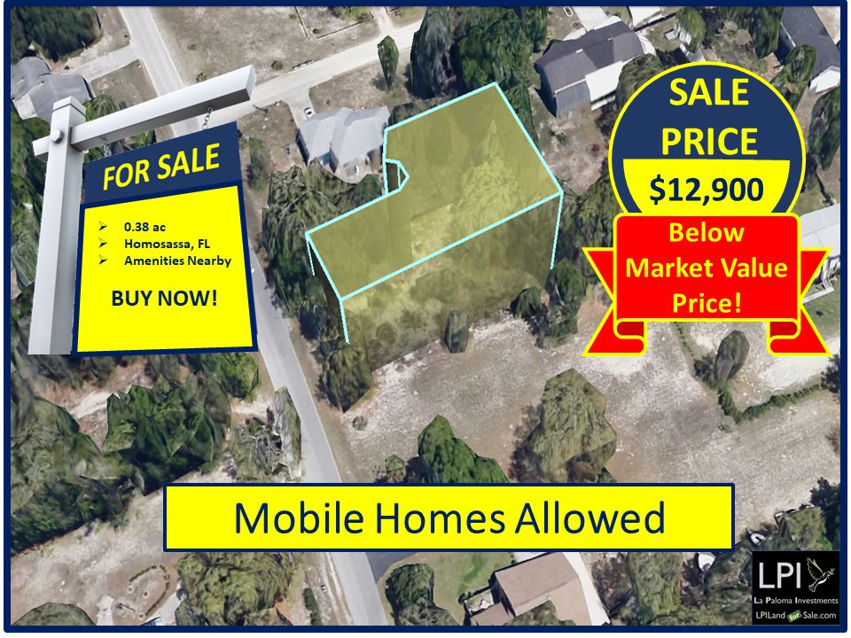 Homosassa, Citrus County, FL Undeveloped Land, Homesites for sale