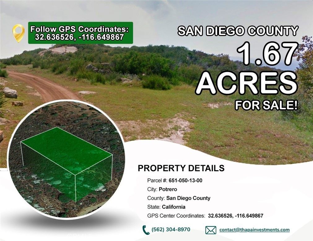 Potrero, San Diego County, CA Farms and Ranches, Homesites for sale