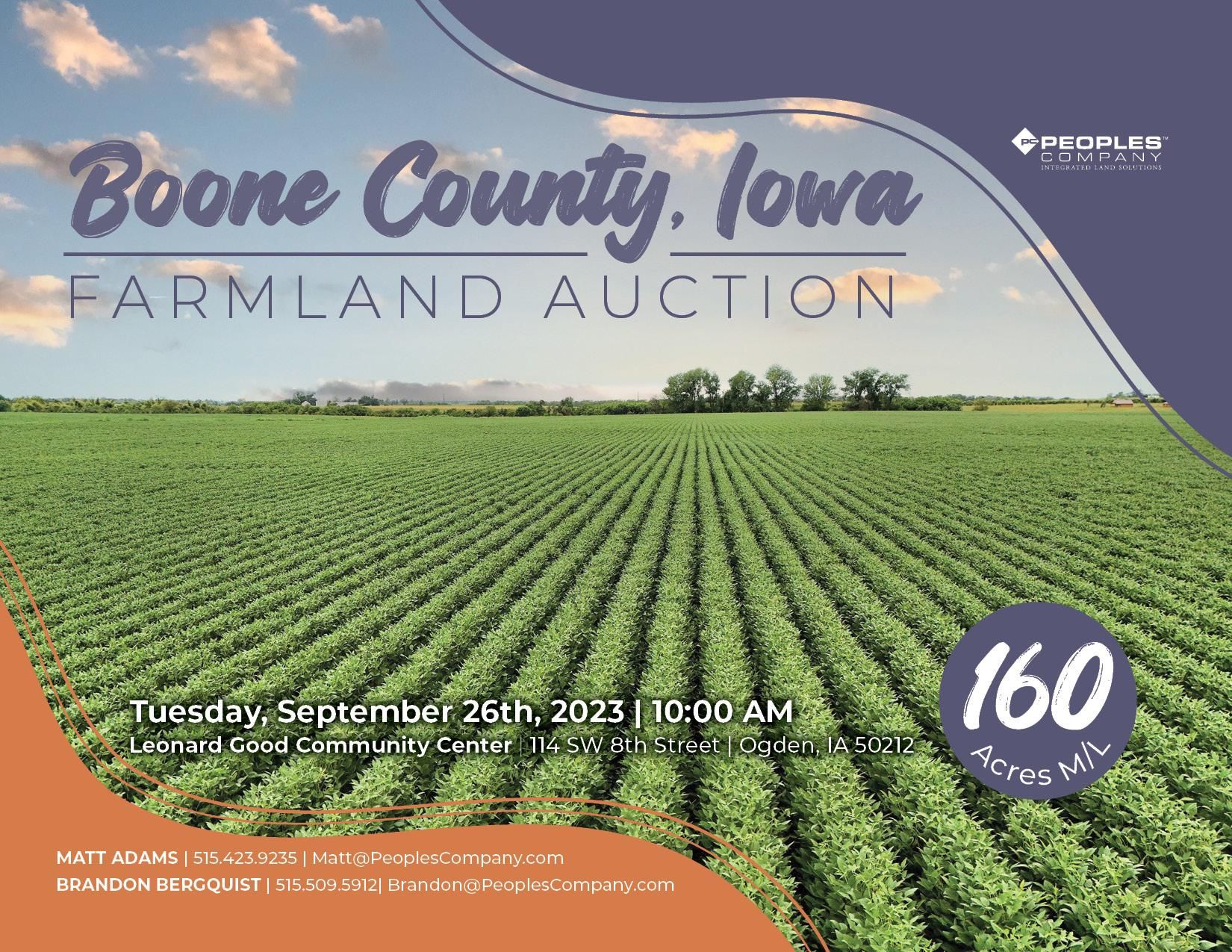 Ogden, Boone County, IA Farms and Ranches for auction Property ID