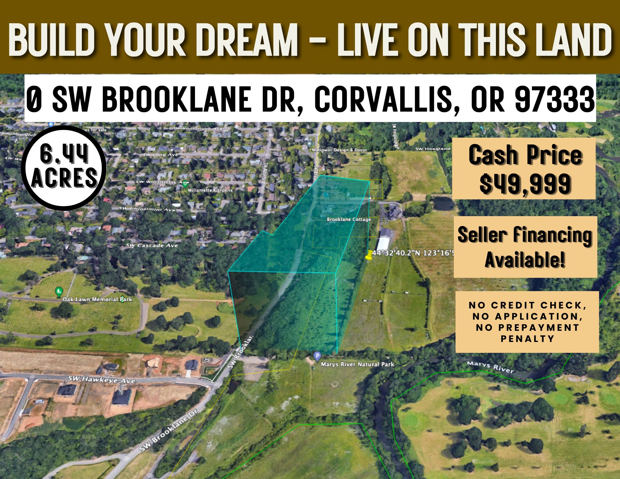 Corvallis, Benton County, OR Undeveloped Land for sale Property ID