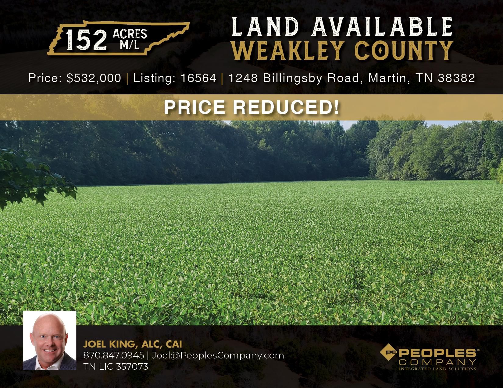 Martin, Weakley County, TN Farms and Ranches, Hunting Property for sale
