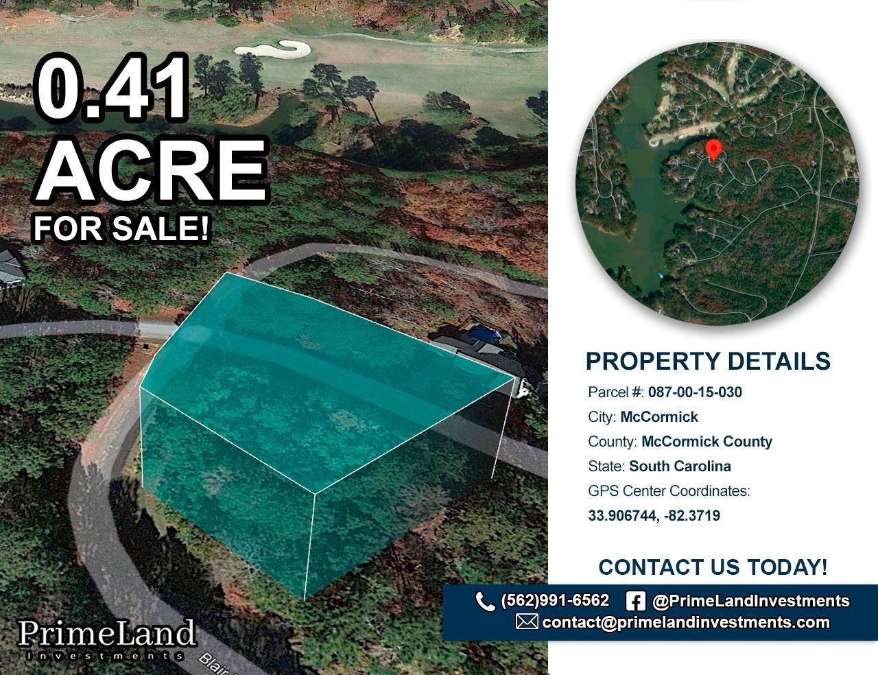 McCormick, McCormick County, SC Recreational Property, Undeveloped Land