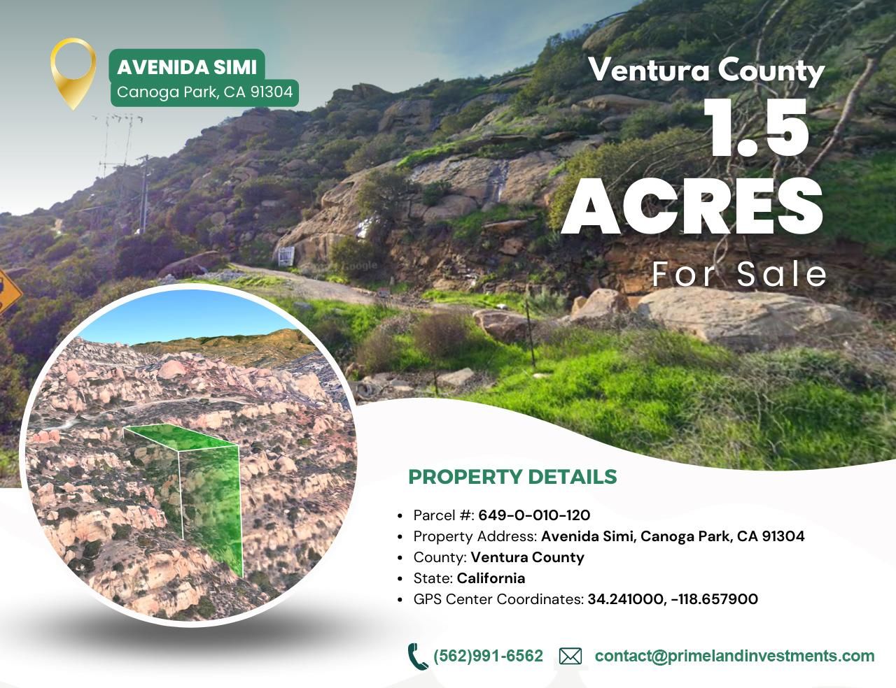 Canoga Park, Ventura County, CA Recreational Property, Undeveloped Land