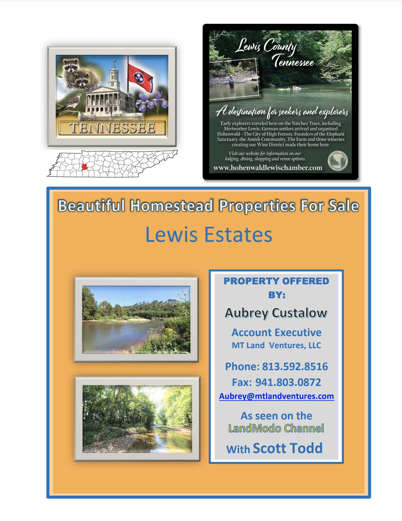 Hohenwald, Lewis County, TN Undeveloped Land for sale Property ID