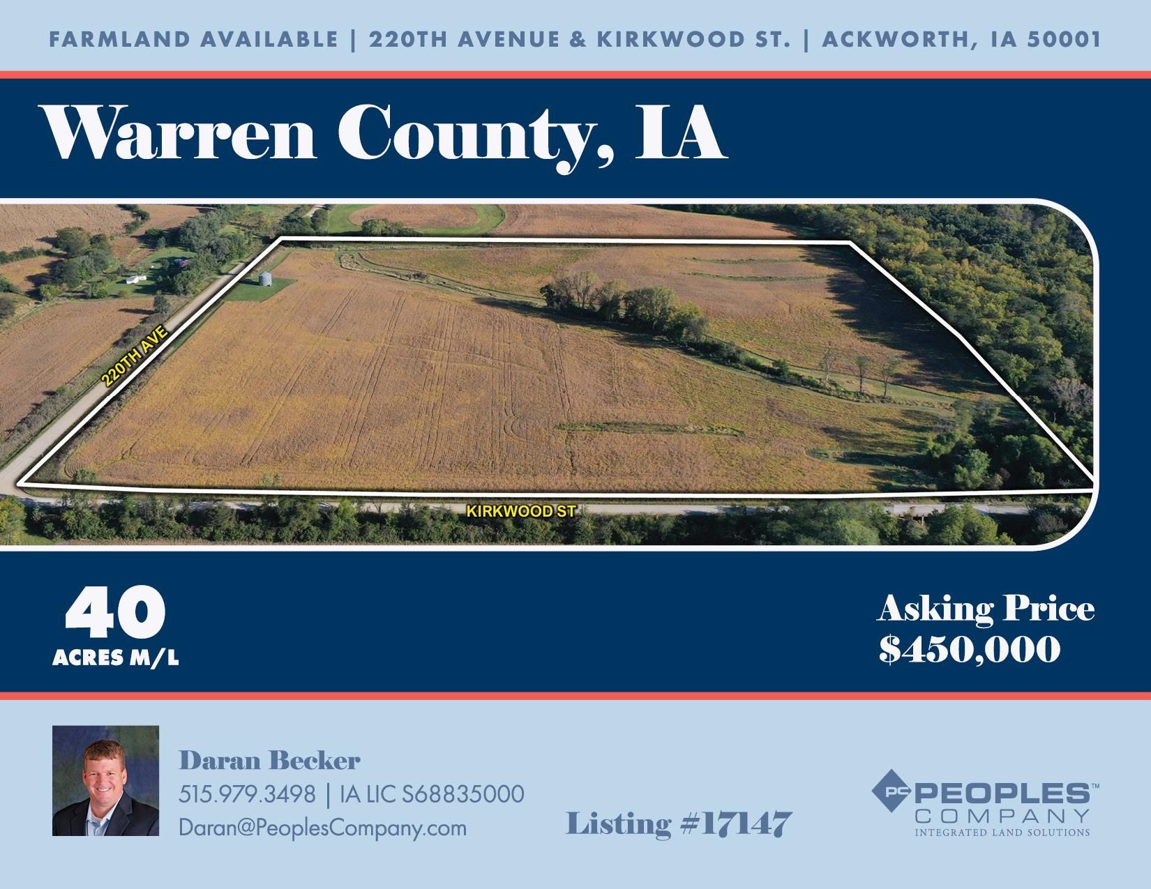 220th Avenue, Ackworth, IA 50001 MLS 682913 LandWatch