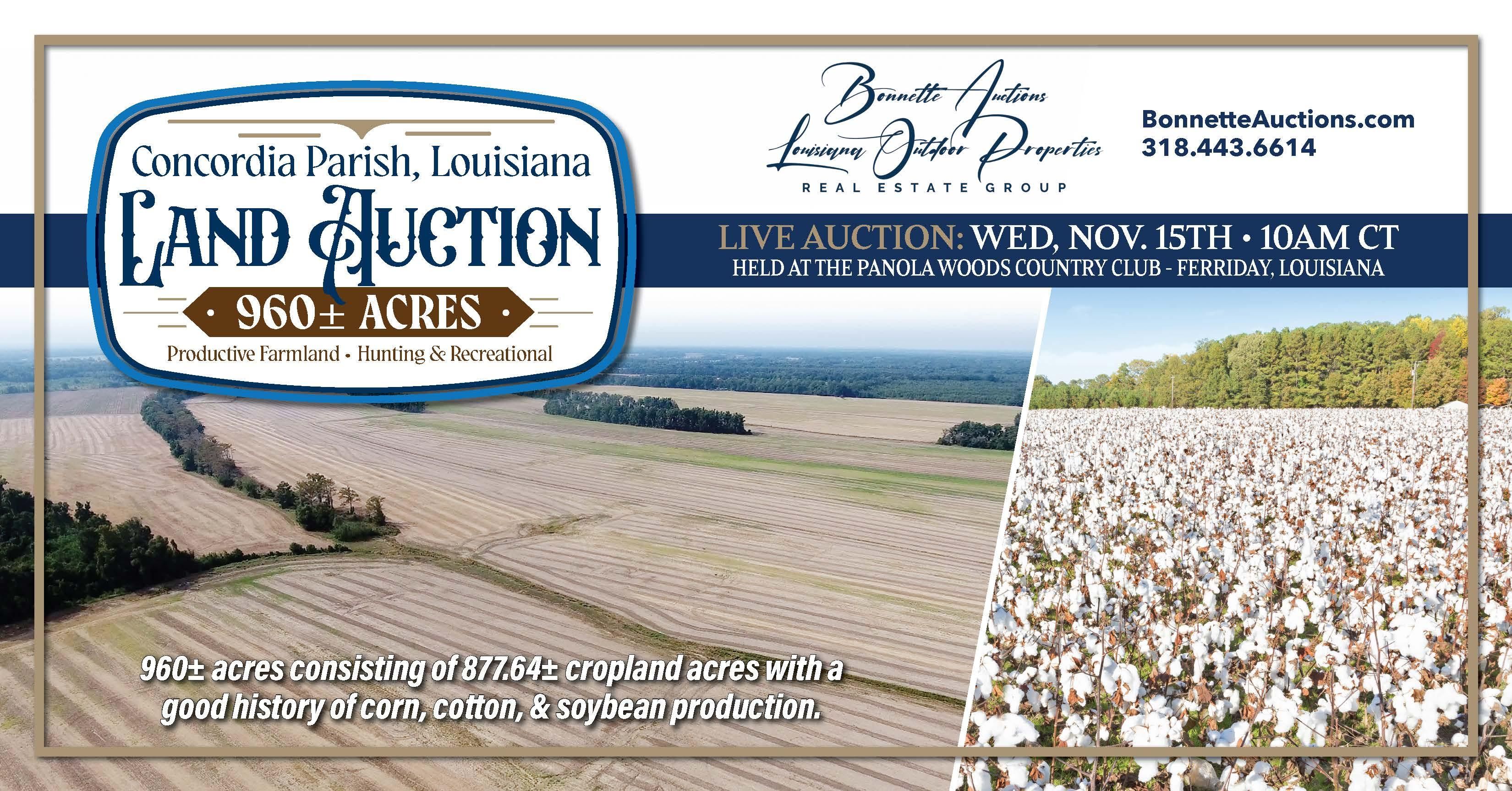 Monterey, Concordia Parish, LA Farms and Ranches, Recreational Property for auction Property ID