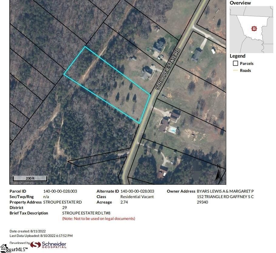 Gaffney, Cherokee County, SC Undeveloped Land, Homesites for sale