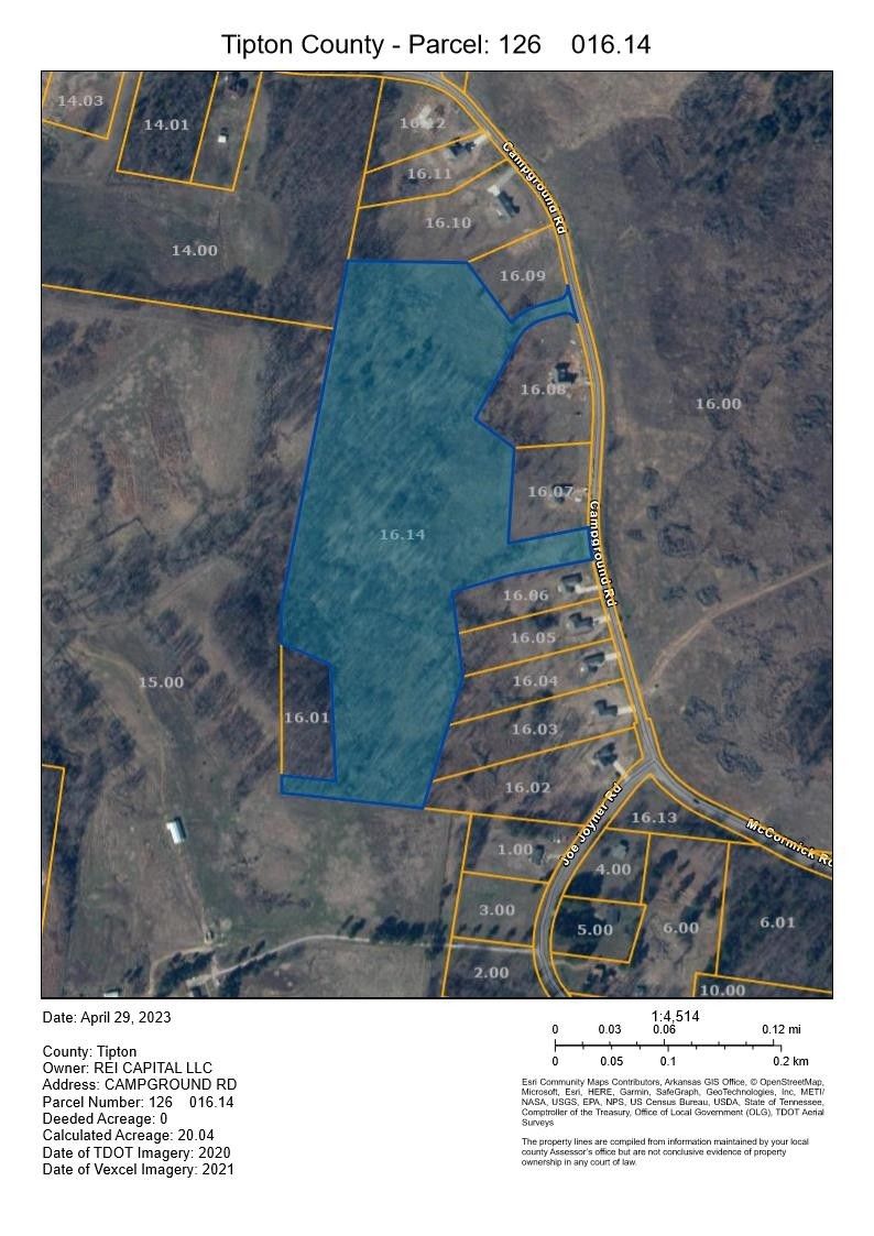 Munford, Tipton County, TN Undeveloped Land for sale Property ID