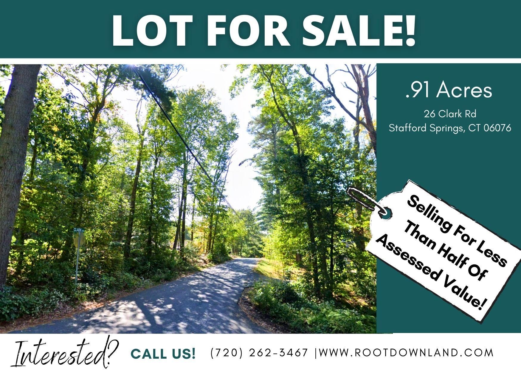 Stafford, Tolland County, CT Undeveloped Land, Homesites for sale