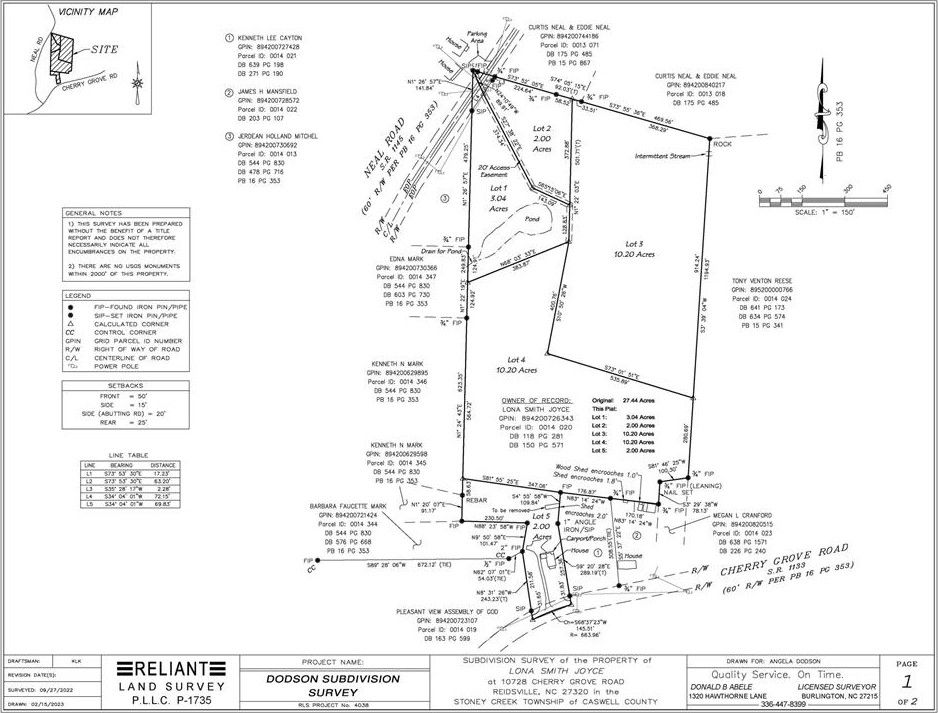 Reidsville, Caswell County, NC Undeveloped Land for sale Property ID