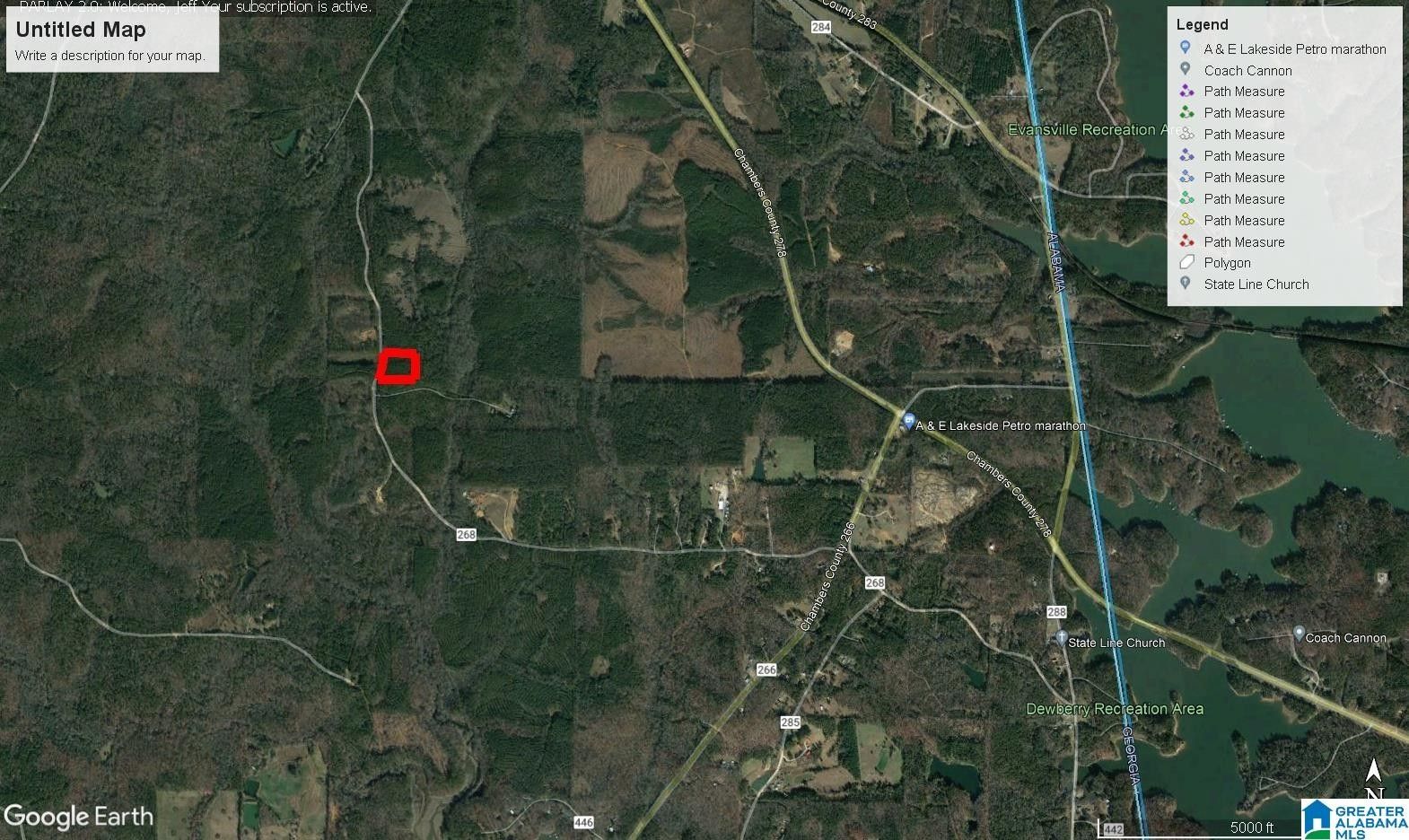 Five Points, Chambers County, AL Undeveloped Land for sale Property ID