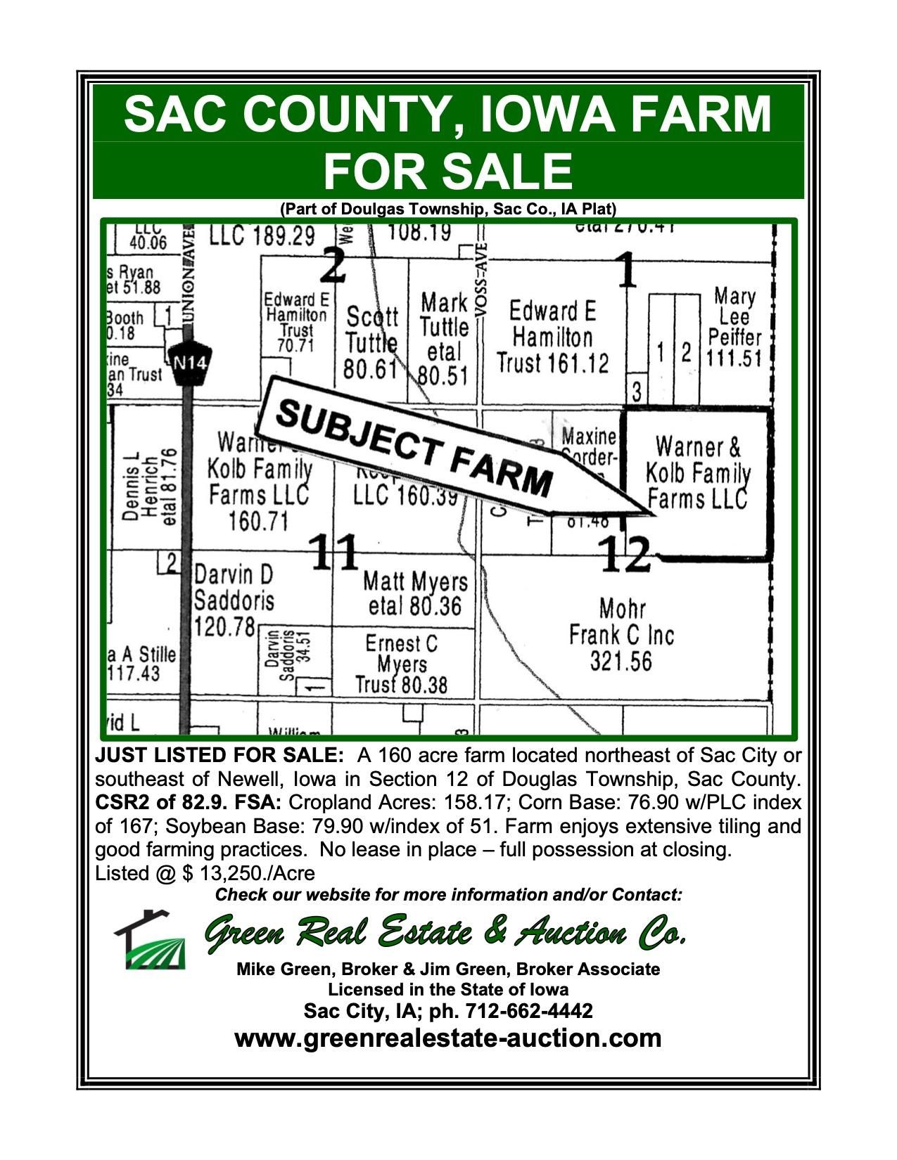 160 acres in Sac City, IA, 50583 LandWatch
