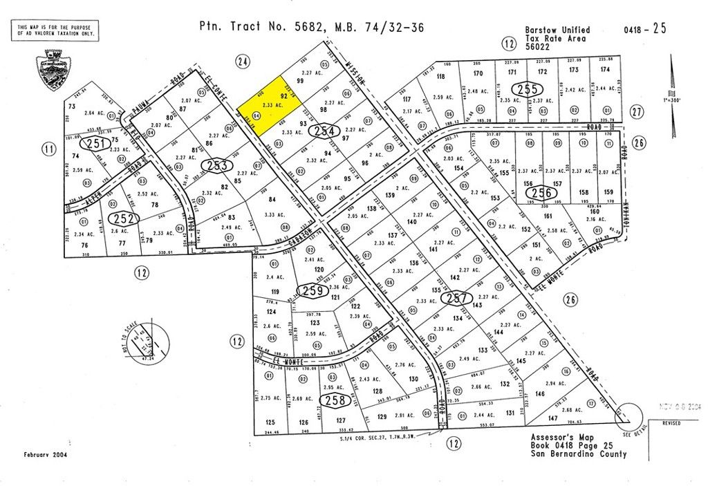 Apple Valley, San Bernardino County, CA Undeveloped Land, Homesites for