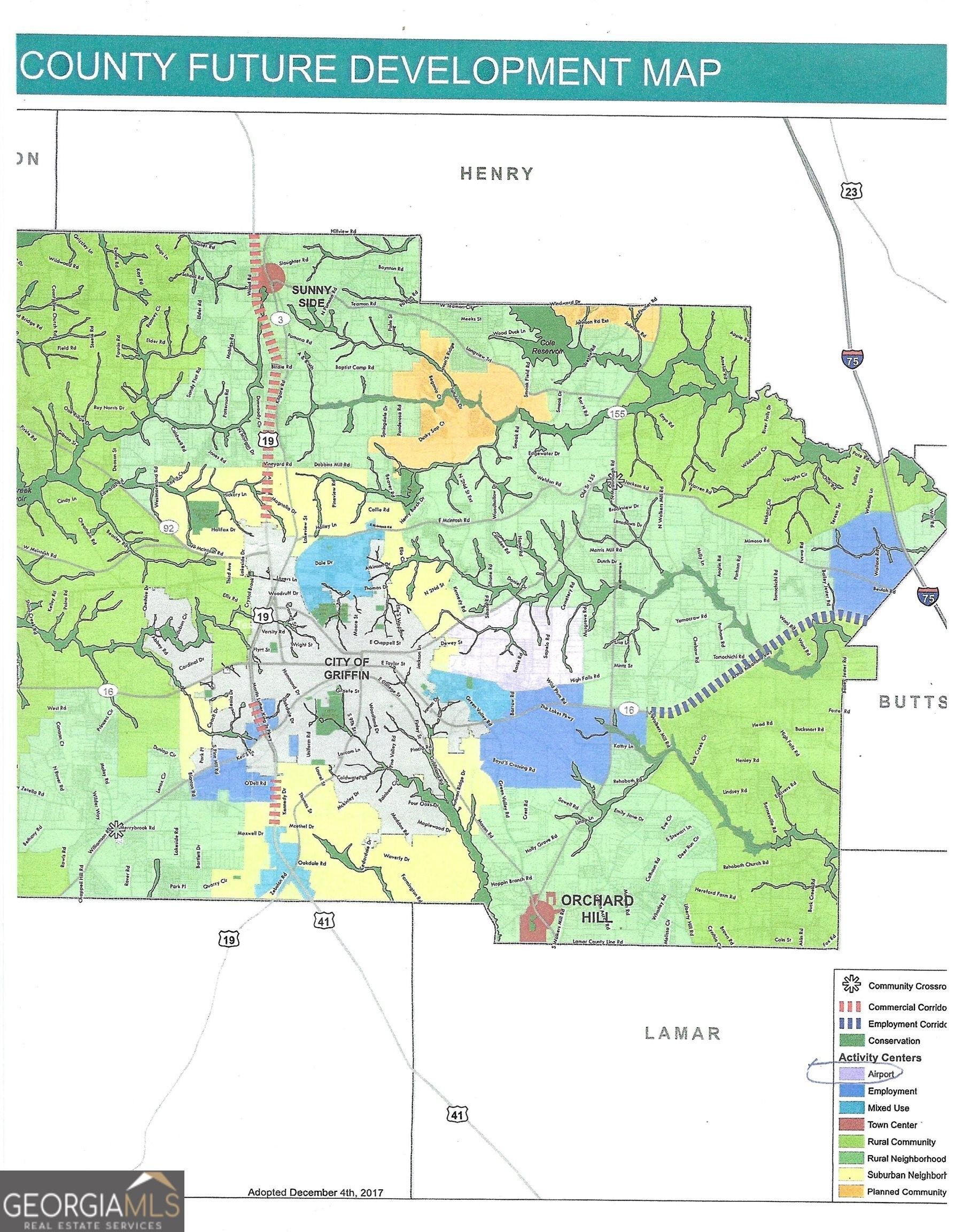Griffin, Spalding County, GA Undeveloped Land for sale Property ID
