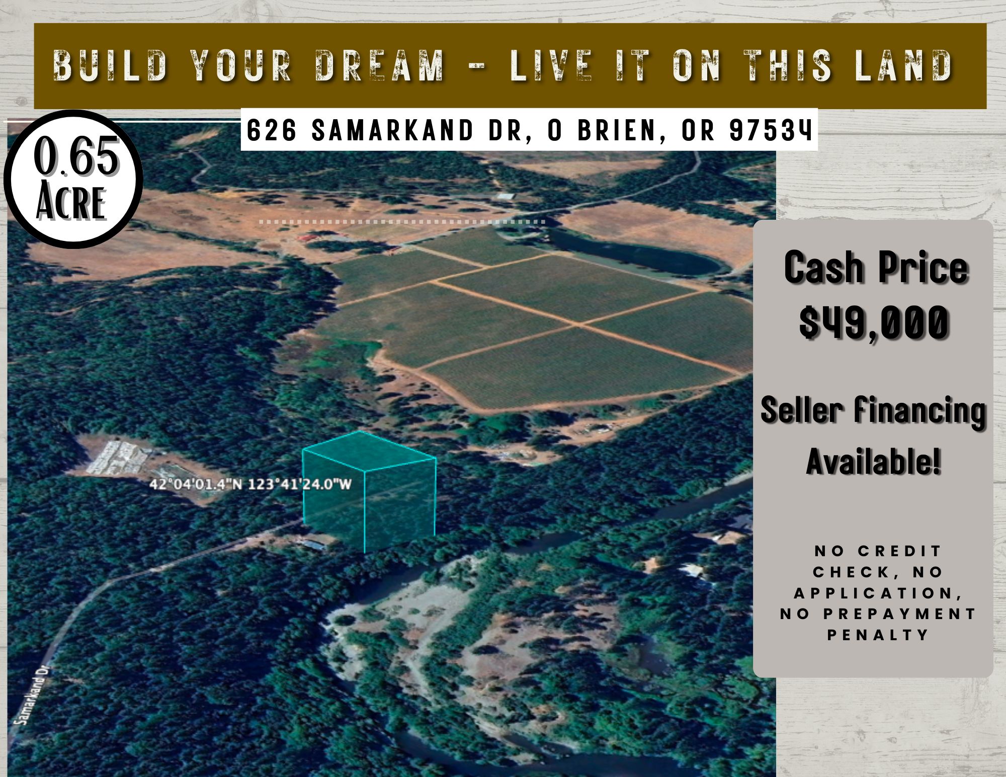 O'Brien, Josephine County, OR Recreational Property, Undeveloped Land