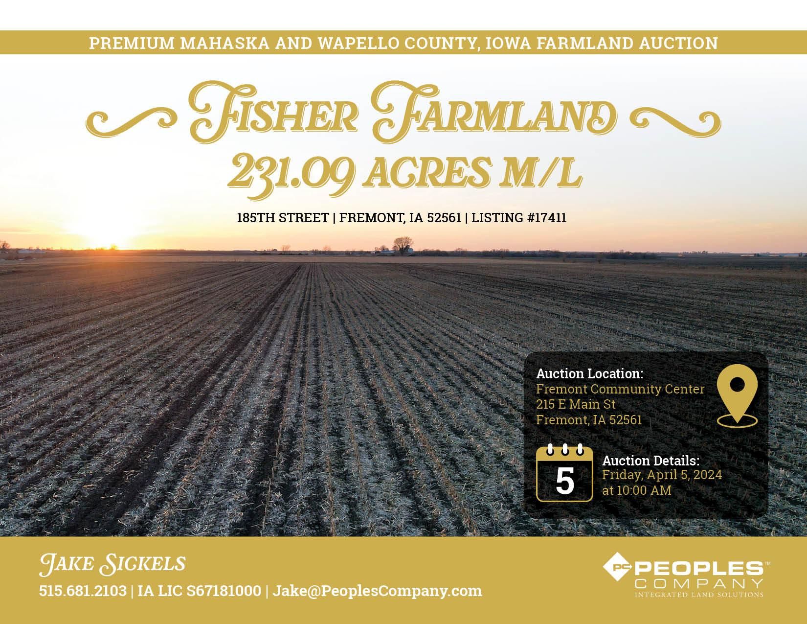 Fremont, Wapello County, IA Farms and Ranches for auction Property ID