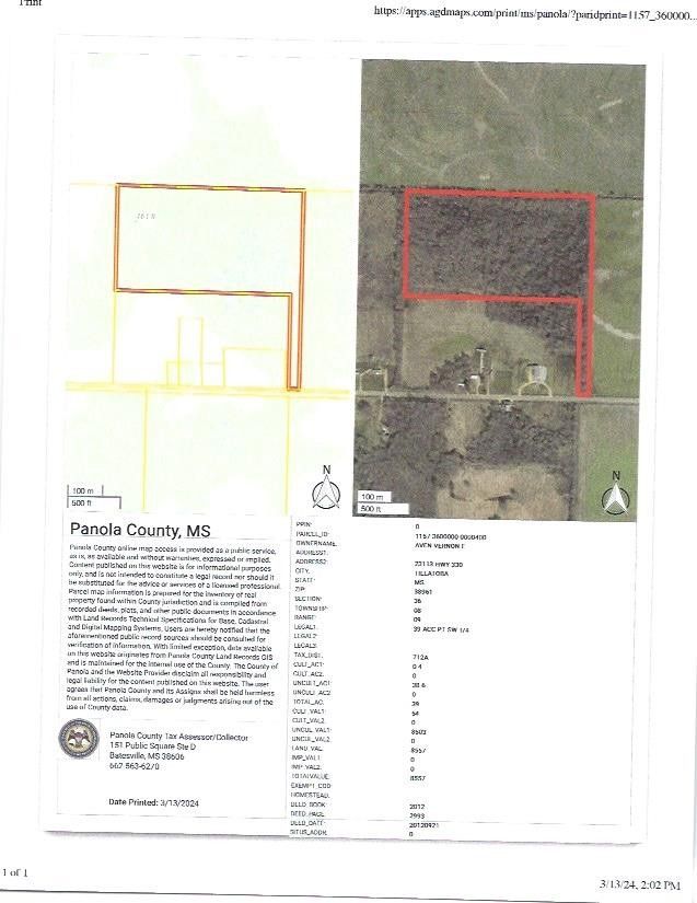 Batesville, Panola County, MS Undeveloped Land for sale Property ID